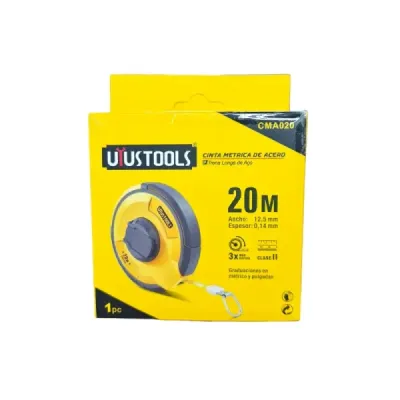 Cinta Métrica Decámetro 20 M En Acero Uyustools En Tpr Y Abs