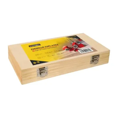 Juego 6 Fresas Ruteadora 1/4' Uyustools Estuche De Madera