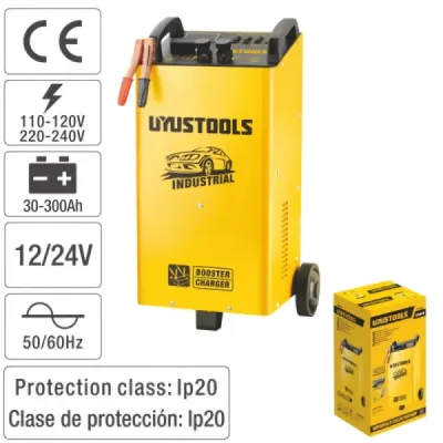 Cargador Arrancador De Baterías 12-24 V Uyustools 120-240 V