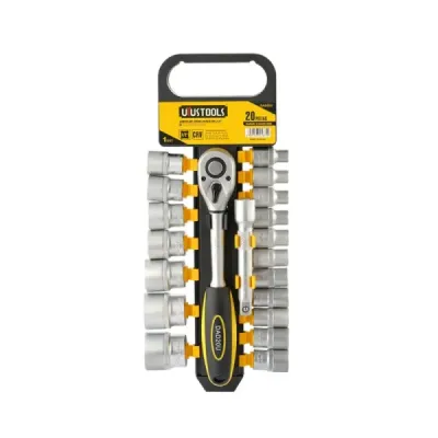 Juego De Copas Y Ratchet 1/2' Cromadas Uyustools 20 Piezas