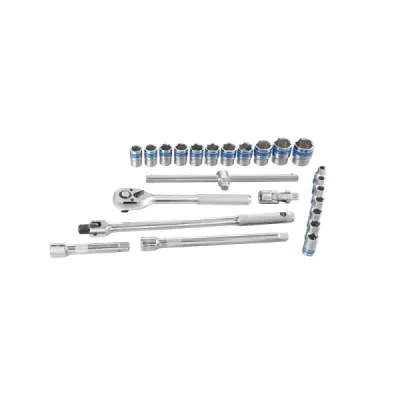 Juego De Copas Y Ratchet 1/2' Cromadas Uyustools 24 Piezas
