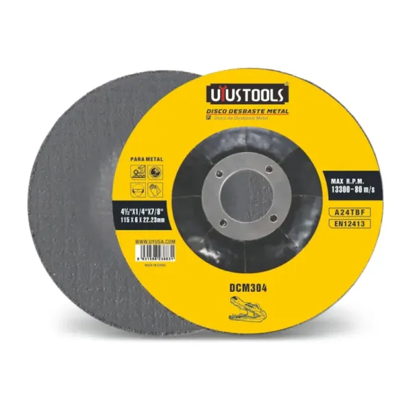 Disco Desbaste Metal 4.1/2' Deprimido 13300 Rpm Uyustools (DCM304)