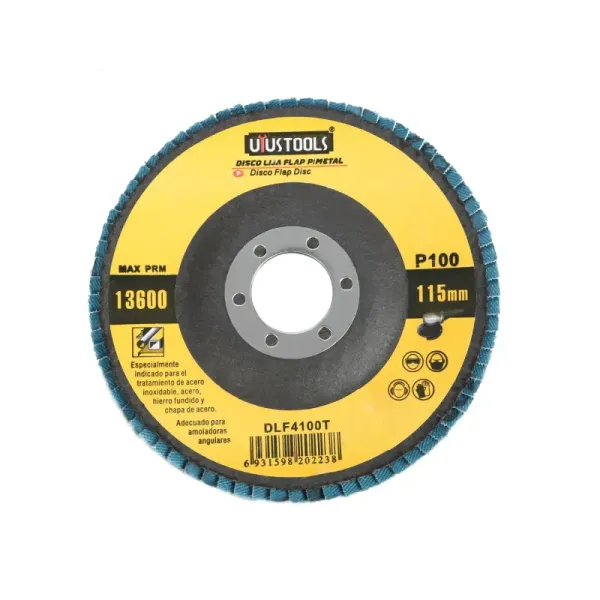 Disco Lija Flap Para Metal P100 115 Mm 13600 Rpm Uyustools (DLF4100T)