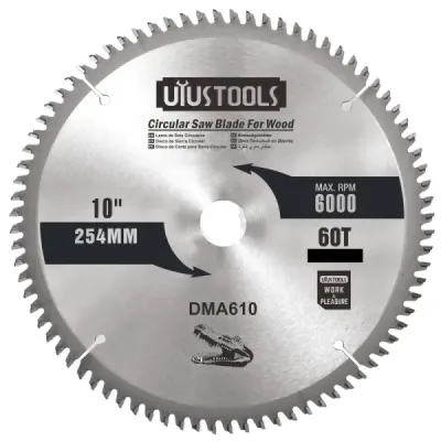 Disco Para Madera 10' Centro 25.4 Mm Uyustools 60 Dientes