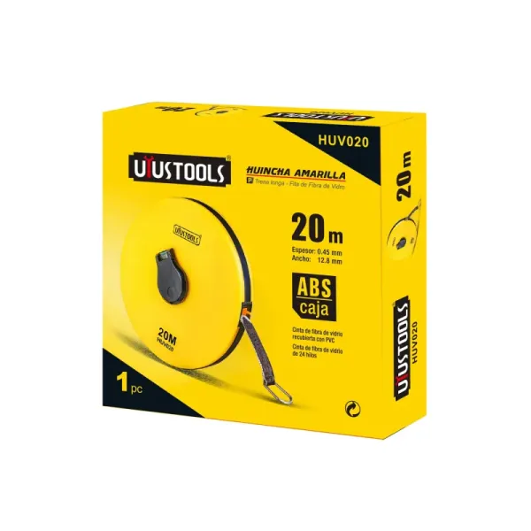 Cinta Métrica Decámetro 20 Metros Uyustools Fibra De Vidrio (HUV020)