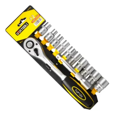 Juego Dados Corredizos T 1/2' Uyustools Ratchet 12 Piezas