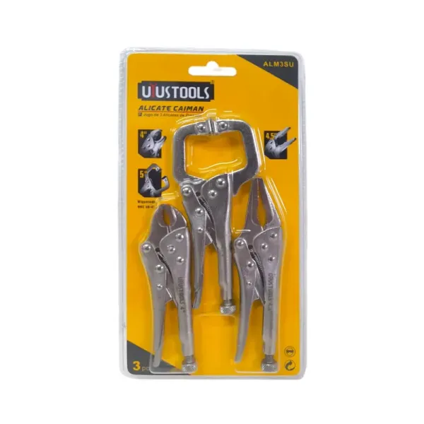 Set 3 Alicates Presion Hombresolo Tipo C 4' Y 5' Uyustools (ALM3SU)