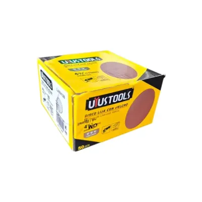 Set 50 Discos Lija Velcro 4.1/2' Grano 120 Uyustools Madera