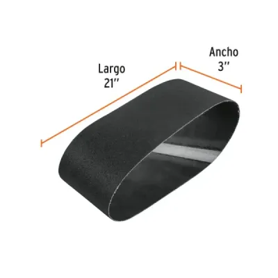 Lija De Banda Vidrio 3'x21' Truper Grano 60 Respaldo Tela