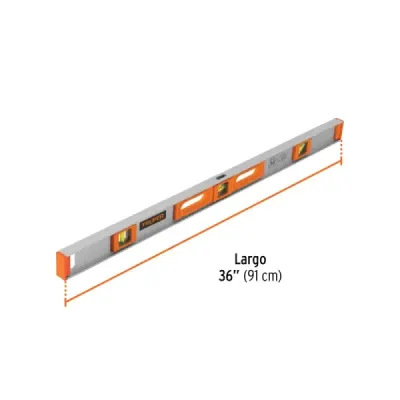 Nivel Aluminio 36' (90 Cm) 3 Gotas Truper 0° 45° Y 90°