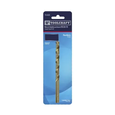 Broca Acero Rápido Hss 3/32' X 2.1/4' Toolcraft Cobalto