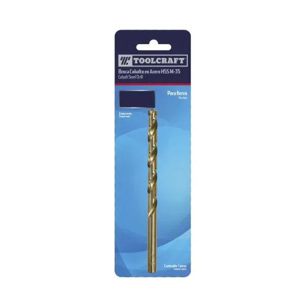 Broca Acero Rápido Hss 7/32' X 3.3/4' Toolcraft Cobalto (TC4327)