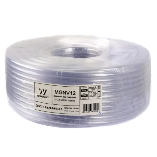 Manguera Nivel Pvc 1/2' X 100 M Ferrawyy Calibre 1.5 Mm (MGNV12)