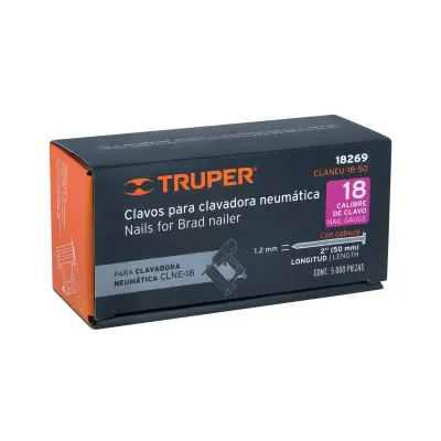 Caja 5000 Clavos Clavadora Calibre 18 50mm X 1.2mm Truper