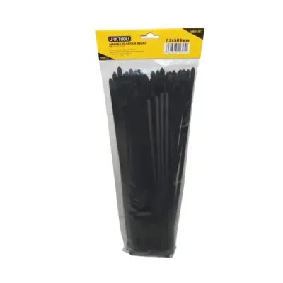 Set 100 Amarres Plásticos 7.5x500mm Negros Uyustools