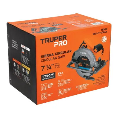 Sierra Circular 7-1/4' 1750w Truper Pro 45°/90° 5500rpm