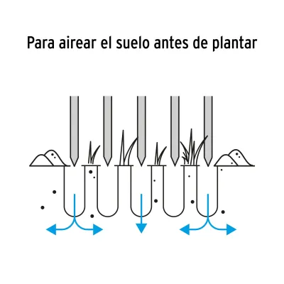 Cultivador O Bieldo De 5 Dientes Jardinero Mango Madera 60" Truper