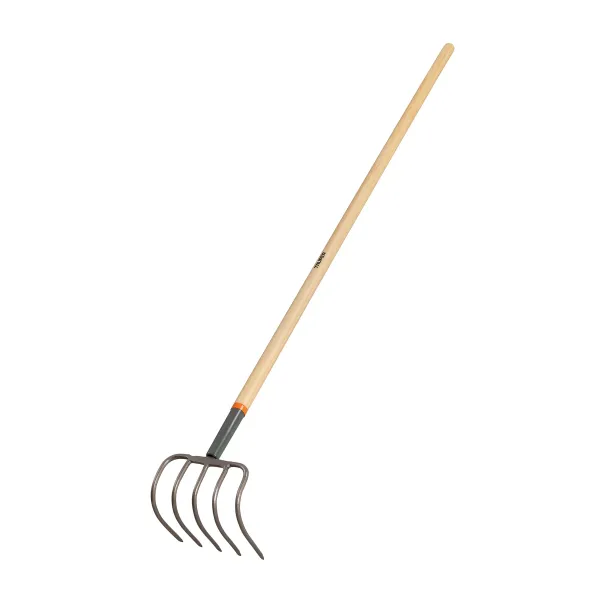 Cultivador O Bieldo De 5 Dientes Jardinero Mango Madera 60" Truper (CUL-5 - 101543)