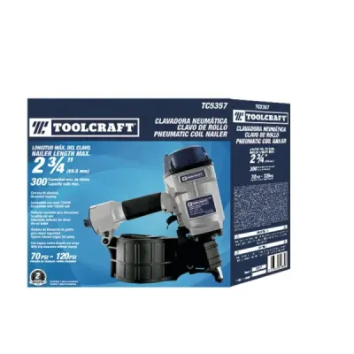 Clavadora Neumática Para Clavos En Rollo Toolcraft De 2.5 Mm