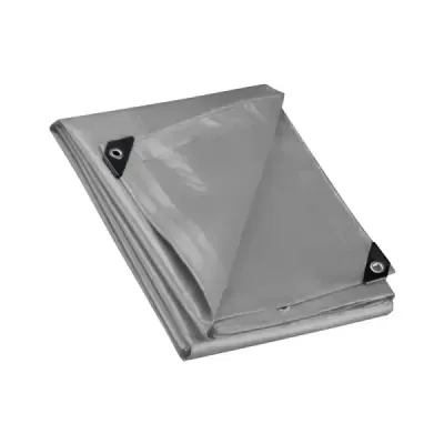 Lona Impermeable Gris 1.5x2m Reforzada Toolcraft Uso Rudo