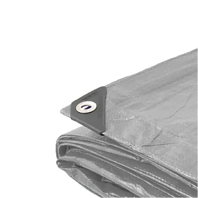 Lona Impermeable Gris 3x4m Reforzada Toolcraft Uso Rudo