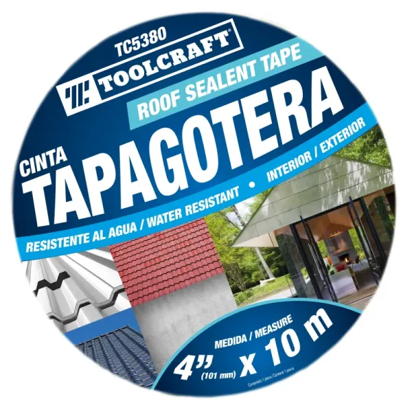 Cinta Tapagoteras 4' X 10 Metros Toolcraft De Uso General (TC5380)