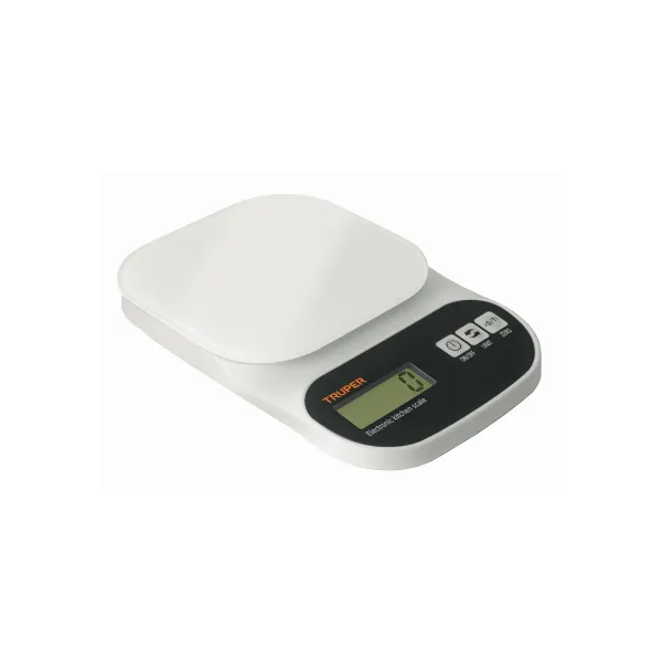 Báscula Balanza Digital Plato De Vidrio 5 Kg Truper Lcd Tara (BASE-5EC - 15160)