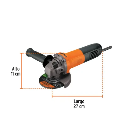 Pulidora Angular De 4.1/2" Industrial, 850 W, 12.000 Rpm Truper
