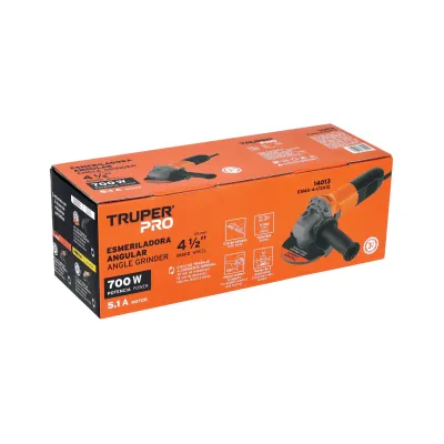 Pulidora Angular De 4.1/2" Industrial, 850 W, 12.000 Rpm Truper