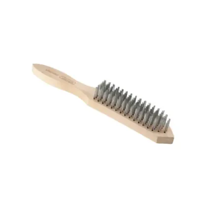 Cepillo Escobilla Acero 25x0.33mm Uyustools Mango Madera