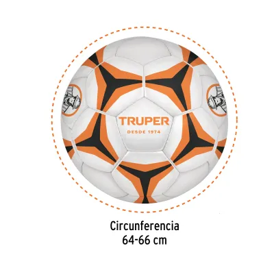 Balón Futbol Truper No.4 Cosido A Mano 64-66cm 340-360gr