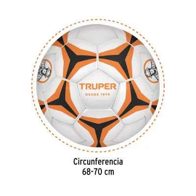 Balón Futbol Truper No.5 Cosido A Mano 68-70cm 410-450gr