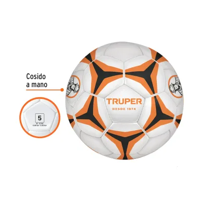 Balón Futbol Truper No.5 Cosido A Mano 68-70cm 410-450gr