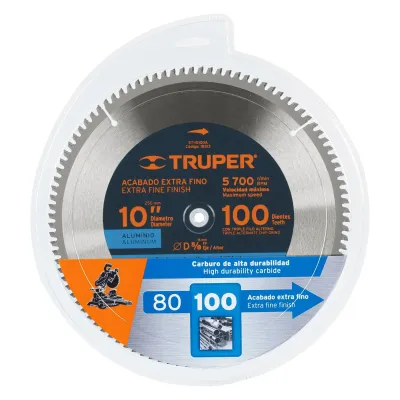Disco Sierra Aluminio De 10", Centro 5/8", 100 Dientes Truper