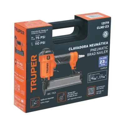 Clavadora Neumática Calibre 23 (0.68 Mm), Incluye Estuche Truper