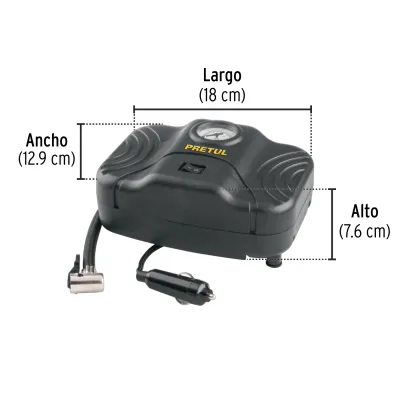 Compresor Auto Portatil 12v 150psi 78 W Pretul Multiusos