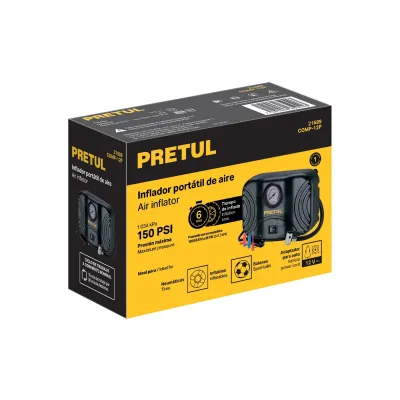 Compresor Auto Portatil 12v 150psi 78 W Pretul Multiusos