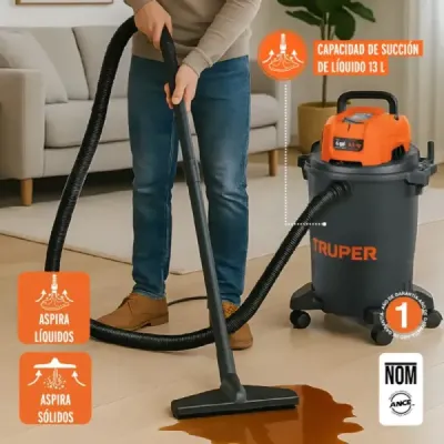 Aspiradora Polvo Agua 3300w 6 Galones Truper Filtro Hepa