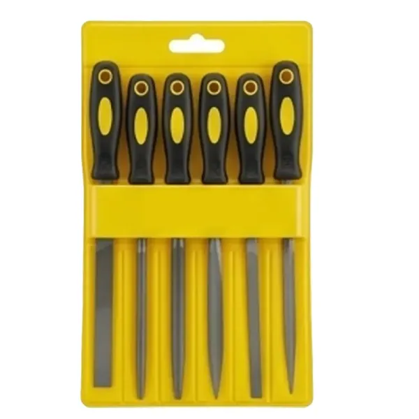 Set Limas Junior Mango Plástico 6pcs Acero Uyustools 3x140 (LMJ605)