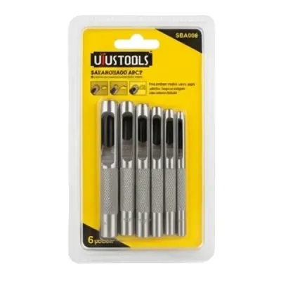 Sacabocado Acero Carbono 6pcs 1/8' - 5/16' Uyustools Hcr