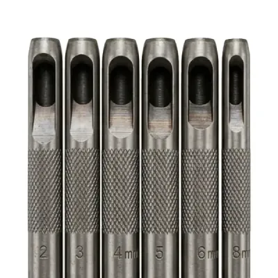 Sacabocado Acero Carbono 6pcs 1/8' - 5/16' Uyustools Hcr