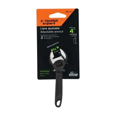Llave Expansiva Industrial De 4" Con Apertura De 9/16" Truper