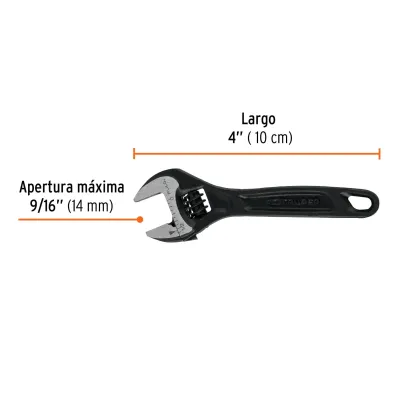 Llave Expansiva Industrial De 4" Con Apertura De 9/16" Truper