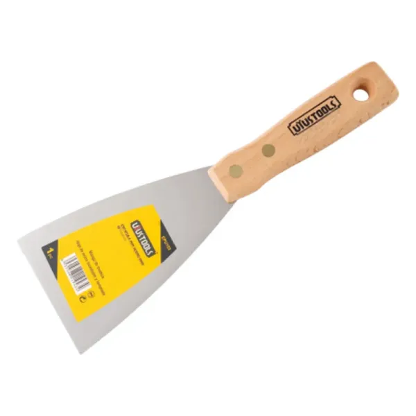 Espátula Acero Inoxidable 4' Uyustools Con Mango Madera (EPU104)