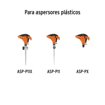 Estaca Metálica Aspersor 2 Vías Truper Universal Rosca 3/4'