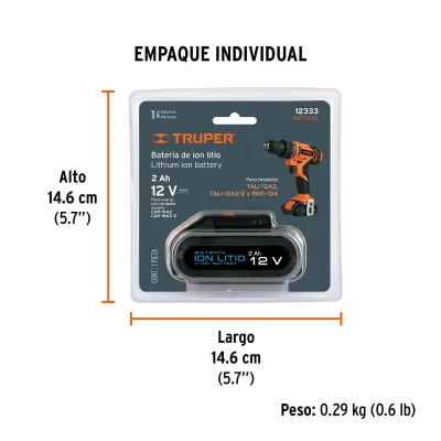 Batería Para Taladro Truper Tali-12a2