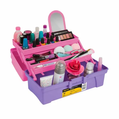 Caja Esmaltes Pretul Maquillaje 36x18cm 20 Compartimientos