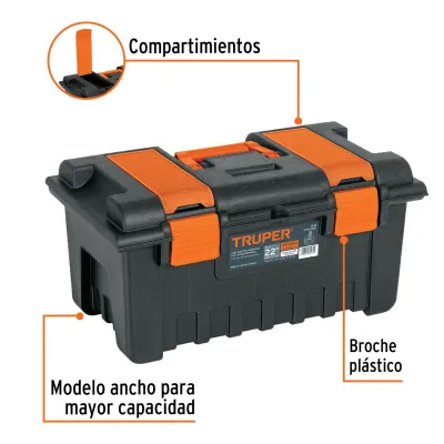 Caja De Herramientas De 32 Cm Con Charola Y Compartimientos Truper