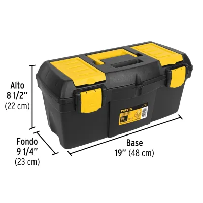 Caja De Herramientas De 48 Cm Con Compartimientos Y Charola Pretul