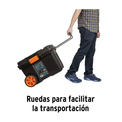 Caja De Herramientas De 57 Litros Con Ruedas, Soporta 40 Kg Truper
